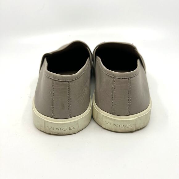 VINCE Grey Leather Slip On Sneakers Women's 8 US - Picture 6 of 9